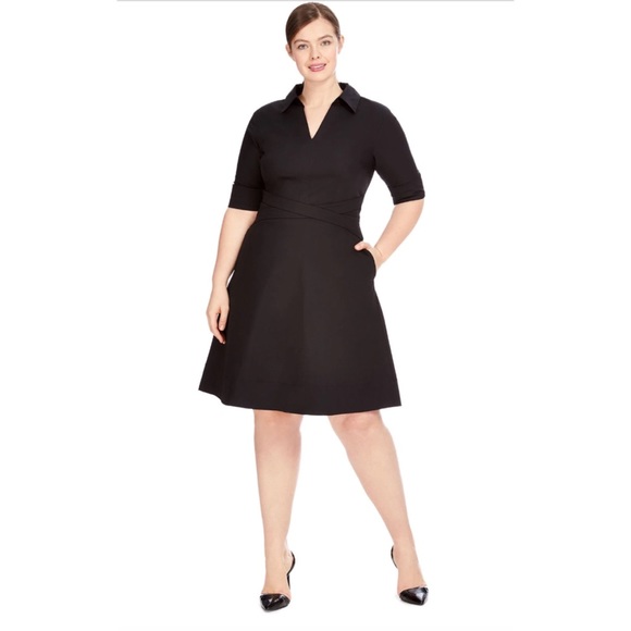 eshakti Dresses & Skirts - eShakti Cross Waist Black Dress